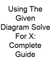 Using The Given Diagram Solve For X: Complete Guide